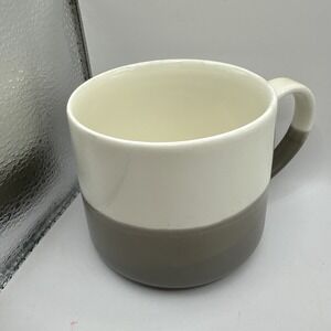 Starbucks Mug 2014‎ Two Tone White & Brown 3" 10 oz